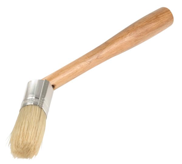 Image of Steelman Euro Lube Angled Applicator Brush with Stiff Bristles for Paste-Style Tire Mounting Lubricants, Angled to Fit Between The Tire Bead and Rim (Case of 6)