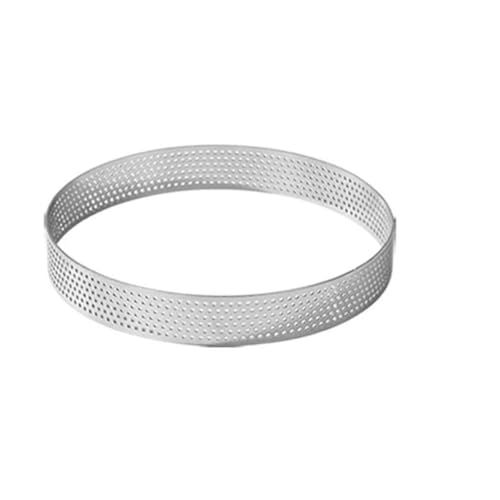 NiuLumea Juego de anillos perforados para tartas de 5/6/7/8 cm de acero inoxidable para tartas y postres en capas, 10 unidades