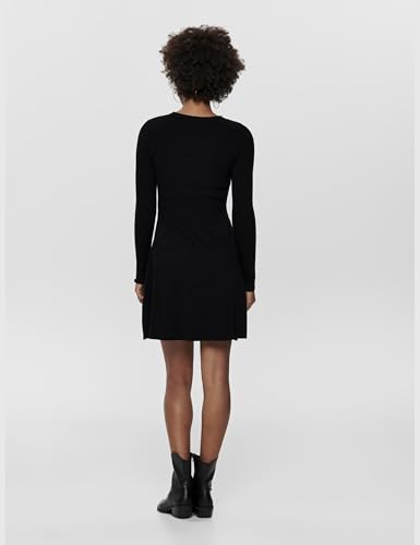 ONLY Vestido de Punto Femenino ONLALMA Vestido Corto, Negro (Black), XL