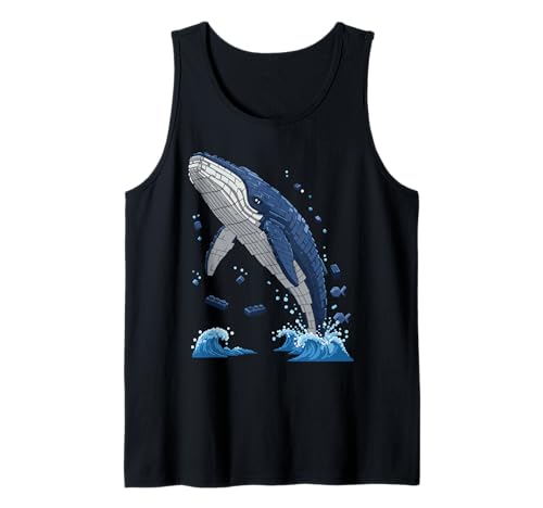 Majestic Whale Leaping from Water with Brick Camiseta sin Mangas