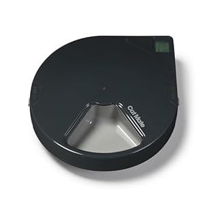 Cat Mate C500 Automatischer Futterautomat mit 5 Näpfen – Digitaler Timer, für Katzen und kleine Hunde, Nass- oder Trockenfutter, inkl. 2 Kühlakkus, 5 Mahlzeiten bis zu je 330 g, Grau