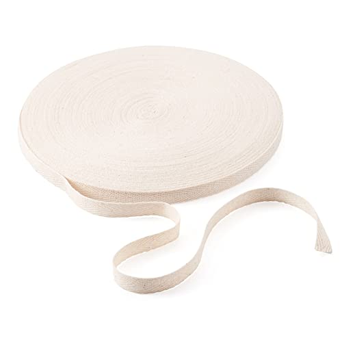 Craftdady Cinta de sarga de algodón de 50 yardas de 10 mm, cinta de encuadernación suave de 3/8 pulgadas, rollo de cinta de cinta de espiga para hacer manualidades, color natural Cover