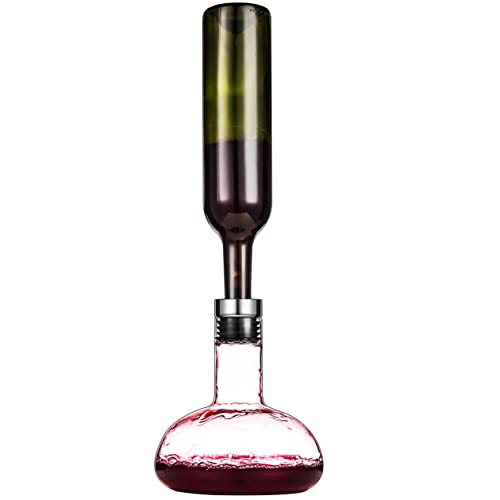 SJZQ Circulation Wine decanter 50oz Wine Carafe with lid,100% Hand Blown Crystal Aerator decanter,Superior Red Wine Decanter Gift For Wine Accessories by SJZQ - Image 3