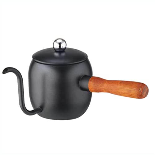 ETZRYSYB Cafetera de mano de acero inoxidable de 500 ml, tipo goteo, olla de pico largo, cafetera concentrada de moca (Schwarz)