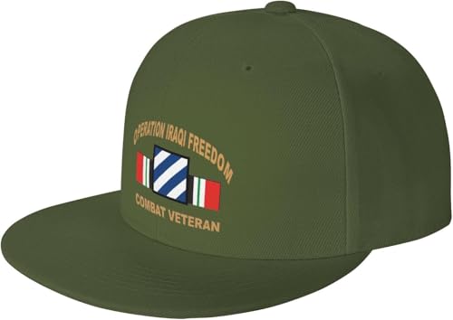 3rd Infantry Division Iraq Veteran Unisex Baseball Cap Adjustable Flat Brim Hat Trucker Hat