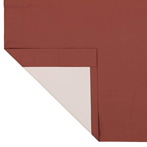 Image of ECLIPSE Microfiber Total Privacy Blackout Thermal Grommet Window Curtain for Bedroom (1 Panel), 42 inch x 84 inch, Brick
