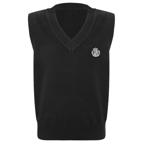Boys Sweater Vest Unisex Toddler Pullover Knitted Uniform Vest for Kids School Casual Wear