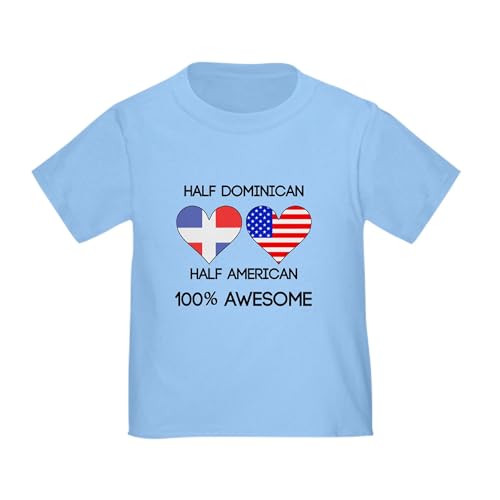 CafePress Half Dominican Half American T Shirt Cute Toddler Graphic Tee, 100% Cotton