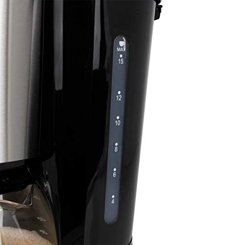 Orbegozo CG 4032 - Cafetera goteo, capacidad para 15 tazas, jarra de cristal, protección antigoteo, 800 W de potencia, Color Negro - Imagen 4