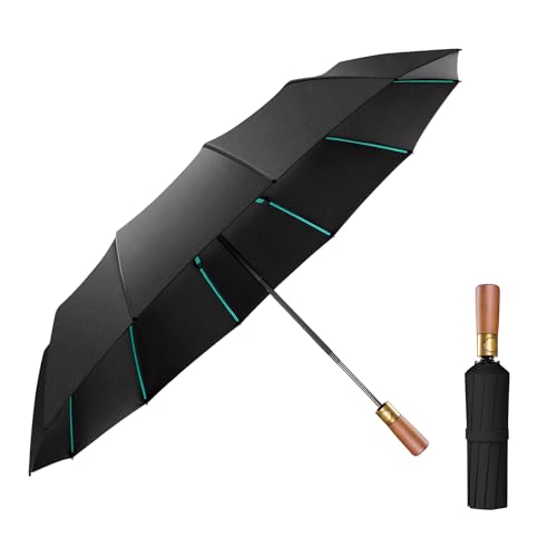 【超大型・強化12骨】おりたたみ傘 ワンタッチ自動開閉で快適操作 軽量設計ながら耐強風&超撥水加工 実木...