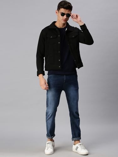 Image of SHOWOFFFF Men Solid Pullover Sweatshirt | High Neck Full Sleeves Cotton Sweatshirt's for Mens | Slim Fit Regular Length Sweatshirts for Men's