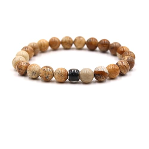 [CDDTSA] Natural Stone Tiger Eye Volcanic Stone Bracelet Color Change Bead Elastic Bracelet,Drawing Stone