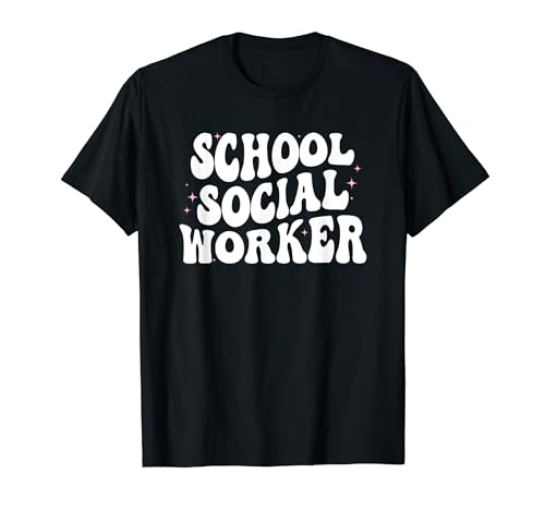 Groovy School Trabajador Social Retro Graduación de Trabajador Social Camiseta