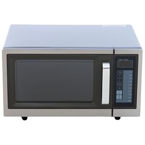 FSE Commercial Microwave with Digital Touch Pad Control, 1 Cubic Feet Interior, Stainless Steel, 1000 Watts, UL and NSF Approved