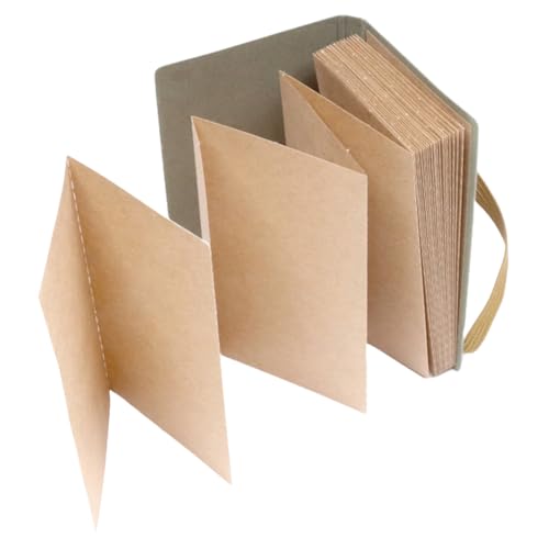 Bloc-notes accordéon japonais IPPINKA Kraft scrapbook plain squall gray perforé - 2