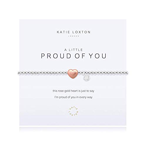 Katie Loxton A Little Proud of You Heart Silver Women's Stretch Adjustable Charm