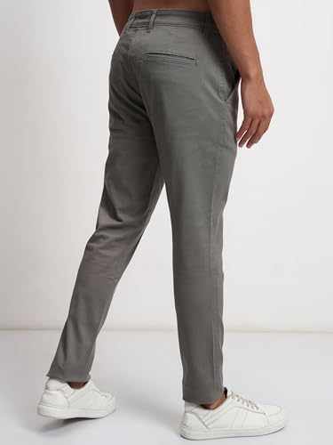 Image of Highlander Men's Slim Fit Formal Trousers | Ankle Length |Smart Trousers for Men | Chino Trousers for Men|Elegant Design | Comfortable Fabric for Daily Work & Formal Occasions