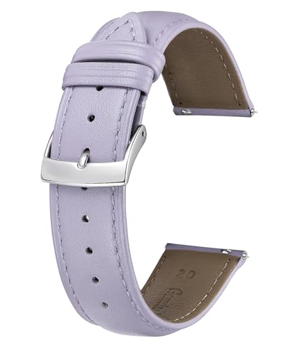 Image of BINLUN Leather Watch Bands Quick Release Premium Calfskin Replacement Watch Strap Multicolors Watchbands for Men Women 12mm 14mm 16mm 18mm 19mm 20mm 21mm 22mm