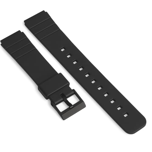 Replacement Watch Strap Band For Casio Mq24 Black Soft Resin