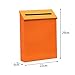 ＫＬＫＣＭＳ Wall Mounted Mailbox Letter Box Modern Decorative Large Capacity Metal Postbox Drop Box for Outside Home Front Door, Orange