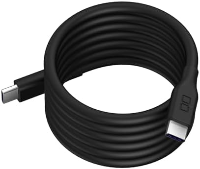 （03:00時点） CIO 柔らかいスパイラルシリコンケーブル CtoC (Type-C/USB-C) 急速充電 磁石 マグネット吸着 充電ケーブル PD 240W データ転送 480Mbps 形状記憶 絡まりにくい iPhone 17 / 16 / 15 Macbook Pro/Air/iPad/ノートパソコン Galaxy Google Pixel Android (アンドロイド) (ブラック, 1m)