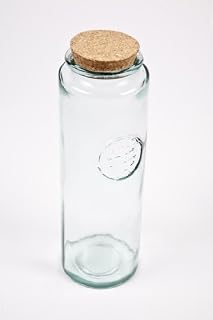 100% recycled glass 30cm high spaghetti jar with "Authentic" stamp in relief