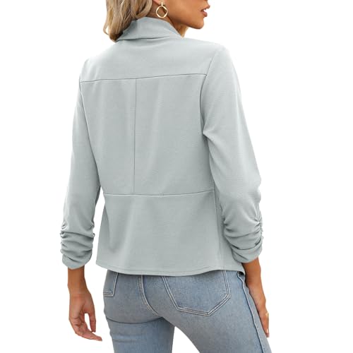 Image of POGTMM Women 3 /4 Sleeve Blazer Open Front Cardigan Jacket Work Office Blazer