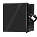 Smad 12V RV Refrigerator, 3.0 Cu.Ft. Car Refrigerator with Led Light, Reversible Door, Recessed Handle, Traval Fridge for Truck, RV, SUV, Van, Boat, Camping, Black, DC 12V/24V