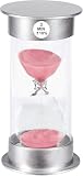 SuLiao 3 Minute Hourglass Timer Sand Clock: Unbreakable Pink Sand Watch 3 Min, Colorful Plastic Hour Glass Sandglass for Games, Classroom, Kitchen, Decoration