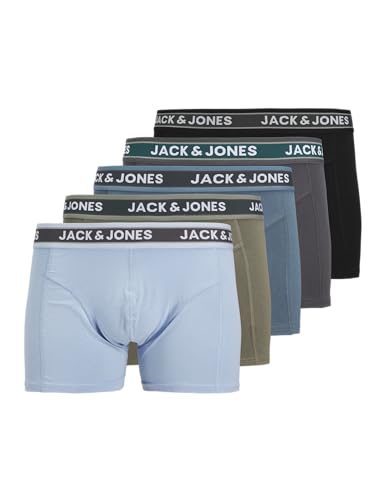 Trunks JACK & JONES Jacevan pack de 5 calzoncillos cómodos para oficina y deporte de hombre