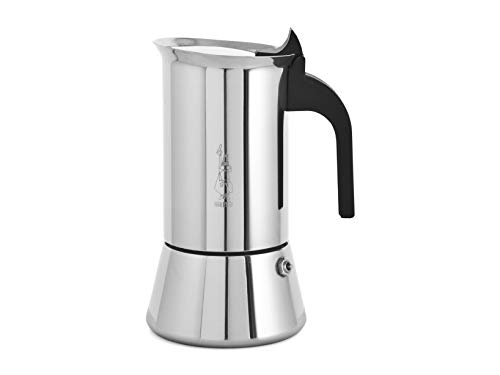 Bialetti 6356 Caffettiera, Acciaio Inossidabile, Grigio, 13 x 9 x 19 cm