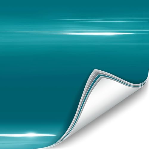 Image of ColorFusion PPF by VViViD, Gloss Miami Lagoon Blue Dry Apply PPF Vinyl Car Wrap Roll 1ft x 5ft