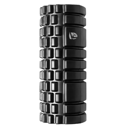 Image of FirstFit Foam Roller for Deep Tissue Muscle Massage Exercise Fitness and Pain Relief Equipment-Black