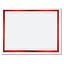 Red foil on White
