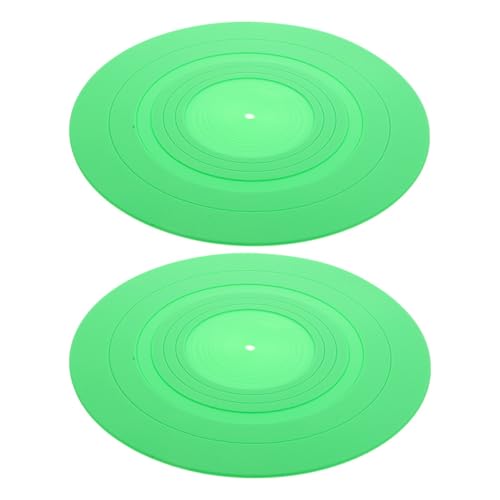 Tapis de platine vinyle contre les rayures et l'électricité statique avec silicone vert