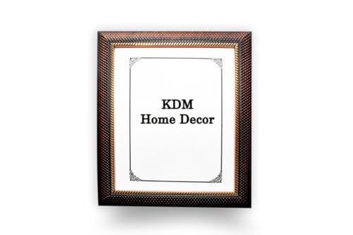 Image of Photo frame 5x7 Inch set of 2 Chatai Brown Color Flexible Glass & Synthetic Wood Hanging /Table Top High Density Photo Frame for Wall Decoration
