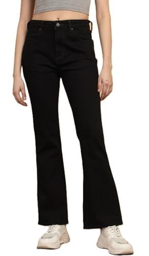 Image of ADBUCKS Women's Wide Leg Fit Mid Rise Bootcut Jeans Bell Bottom Jeans II Wide Leg