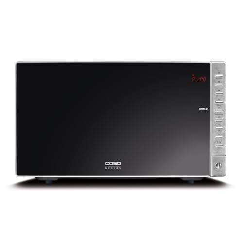 CASO | HCMG25 3-in-1 Mikrowelle mit Grill + Heißluft 2500W | High-Convection bis 240°C, Drehteller Ø 31,5cm, 25 L, Edelstahl gebürstet, verspiegelt