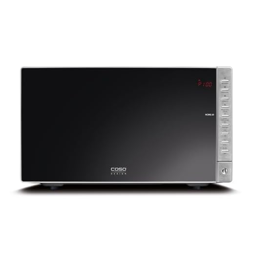 CASO | HCMG25 3-in-1 Mikrowelle mit Grill + Heißluft 2500W | High-Convection bis 240°C, Drehteller Ø 31,5cm, 25 L, Edelstahl gebürstet, verspiegelt