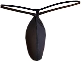 wow zn fashion Nylon Thongs For Men G String Open Pouch (Black), Medium-picture-35