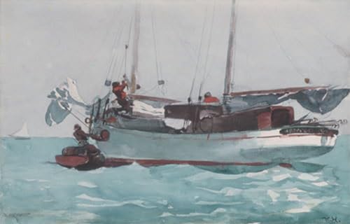 Cuadro lienzo de 60x90cm Winslow Homer, decoración de sala de estar con pintura famosa.