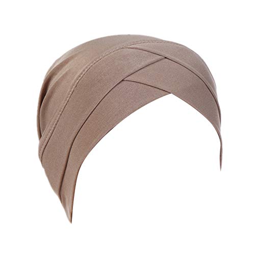 Atuka Chapeaux Chimio Turban Bonnet de Nuit en Coton Slouchy Soft Tête Casquette pour Chimio, Perte de Cheveux, Cancer, Chimiothérapie (Style #1 Kaki) Cover