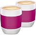 Produktbild Tchibo Cafissimo 2er Kaffeebecher, Qualitätsporzellan, wärmeisolierender Silikonring, Berry