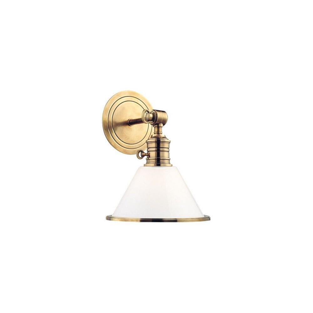 Hudson Valley Lighting Garden City - One Light Wall Sconce - 8 Inches Wide by 11 Inches High-Aged Brass Finish