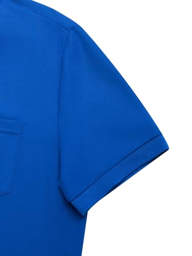 Men's Classic Short Sleeve Polo Shirt Casual Lightweight Solid Golf Shirts with Pocket4