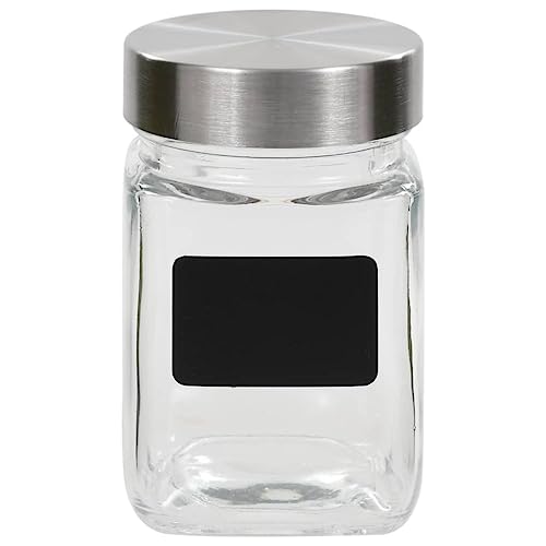 Tarros de cristal con tapa plateada, 300 ml, 12 unidades, para conservación de alimentos, mermelada, salsas, chutney, ideal para cocina, comedor, armario