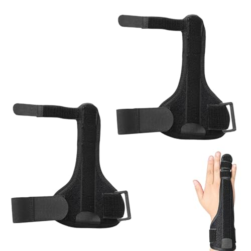 TokTech 指サポーター フィンガープロテクター 1個入/2個入 固定プレート入り 連結固定り手首サポーター 人差し指 中指 薬指 小指 スポーツケア 指保護 通気性 柔軟快適 調節可能 男女兼用 左右兼用