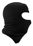 MSB Sturmhaube für Kinder Winter, 1 Loch Sturmhaube, atmungsaktive Kapuze, Radfahren Balaclava Wind- und Staubschutzmaske, Kapuze Schwarz, Schwarz , One size
