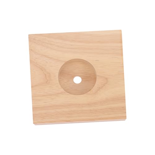 CLISPEED 2pièces Base De Lampe Bois Carré Socle Solide Pour Lampe De Table Accessoire Déco Et Veilleuses Lot