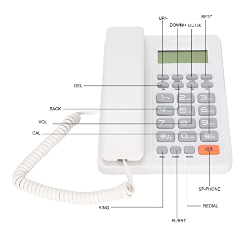 Teléfono con cable Pongnas KXT8204CID blanco miniatura 3